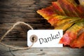 Herzlich Willkommen on Fall Label Royalty Free Stock Photo