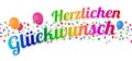 Herzlichen GlÃÂ¼ckwunsch - Happy Birthday Vector. Royalty Free Stock Photo