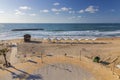 Herzliya beach in Israel at sunset Royalty Free Stock Photo