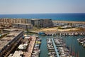 HERZLIYA, ISRAEL Luxury yachts moored in the marina on a bright sunny spring day Royalty Free Stock Photo