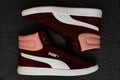 Vineyard Wine Puma Vikky v2 Mid Fur Jr sneakers