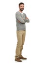 Hes a casual kinda guy. A young man wearing casual wear - isolated. Royalty Free Stock Photo