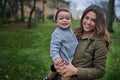 Hes growing up so quickly. Portrait of a mother bonding with her little son outdoors. Royalty Free Stock Photo