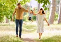 When hes happy, were happy. a family taking a walk in the park. Royalty Free Stock Photo