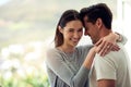 Hes just perfect for me. Portrait of a happy young couple in a loving embrace. Royalty Free Stock Photo