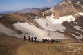 Hesarchal glacier from Lashgarak summit , trekking in Alborz mountains , Iran