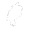 Hessen outline map Royalty Free Stock Photo