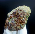 Hessonite Garnet, Orange Garnet, Garnet Crystals, Garnet Cluster, Minerals Specimen From Skardu Pakistan Royalty Free Stock Photo