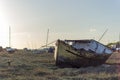 Heswall boatyard mooring and slipway Sunset