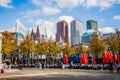 DEN HAAG SKYLINE MODERN AND OLD ARCHITECTURE Royalty Free Stock Photo