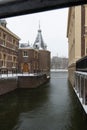 Het Torentje, Binnenhof The Hague, in the snow Royalty Free Stock Photo