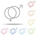 hetero sign icon. Elements of web in multi colored icons. Simple icon for websites, web design, mobile app, info graphics