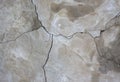 Heterogeneous gray concrete wall background with crack