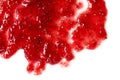 Heterogeneous mass of raspberry jam, flat top view Royalty Free Stock Photo