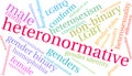 Heteronormative Word Cloud Royalty Free Stock Photo