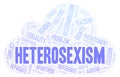 Heterosexism - type of discrimination - word cloud Royalty Free Stock Photo