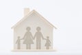 Heterosexual couple with children at home Royalty Free Stock Photo