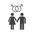 Heterosexual couple icon Royalty Free Stock Photo