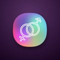 Heterosexuality app icon Royalty Free Stock Photo
