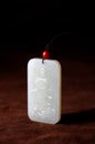 Hetian jade Avalokitesvara pendant Royalty Free Stock Photo