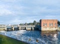 HEUVELTON NY / USA - NOVEMBER 09, 2019: Hydropower Dam on the Oswegatchie River, November 09, 2019