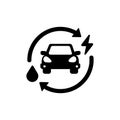 HEV  hybrid electric vehicle  vector icon illustration Royalty Free Stock Photo