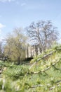 Hever Castle seen through trees and bushes Royalty Free Stock Photo