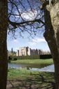 Hever Castle, between trees Royalty Free Stock Photo