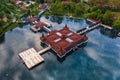 Heviz, Hungary - Aerial view of Lake Heviz, the worldÃ¢â¬â¢s second largest thermal lake and holiday spa