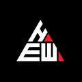 HEW triangle letter logo design with triangle shape. HEW triangle logo design monogram. HEW triangle vector logo template with red Royalty Free Stock Photo