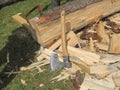 Hewing Ax Royalty Free Stock Photo