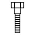 Hex bolt icon, outline style Royalty Free Stock Photo