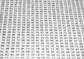 Hex code on computer screen closeup. Random hexadecimal code stream. Concept of hacking, internet security, malware and reverse en Royalty Free Stock Photo