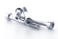 Hex head bolt screws thread Royalty Free Stock Photo