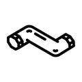 hex key assembly furniture line icon vector illustration