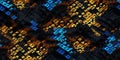 HEX programming code on cubes 3D rendering Royalty Free Stock Photo