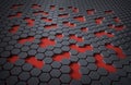 Hex technology abstract