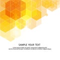Hex texture. Yellowe hexagon pattern, abstract chemistry and biotech technology science vector hexagonal modern paper