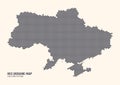 Hexagonal Halftone Design Ukraine Map Vector