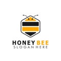 Hexa Bee creative modern logo design vector Illustration