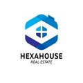 Hexa House Logo Design Template vector