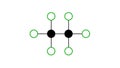 hexachloroethane molecule, structural chemical formula, ball-and-stick model, isolated image perchloroethane Royalty Free Stock Photo