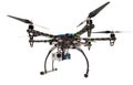 Hexacopter with camera at studio Royalty Free Stock Photo