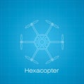 Hexacopter drawing