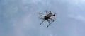 Hexacopter drone flying