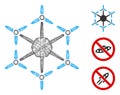 Hexacopter Polygonal Web Vector Mesh Illustration