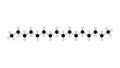 hexadecane molecule, structural chemical formula, ball-and-stick model, isolated image alkane hydrocarbon