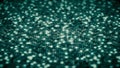 Hexadecimal symbols flash on a cyan computer screen. 3D rendering