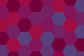 HexaFusion A Vivid Tapestry of Red, Purple, and Blue Hexagons in Geometric Gradient Harmony Royalty Free Stock Photo