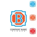 Hexago B letter illustration design logo and symbol vector Royalty Free Stock Photo